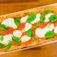 Margherita · Our Famous Pizza Sauce, fresh mozzarella, basil, parmesan cheese