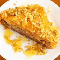 Baklava · Rich, sweet dessert pastry made of layers of filo filled with chopped walnuts and honey