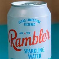 Rambler Sparkling, Local · Made in Austin. Sparkling water