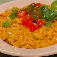 Tex-Mex Mac & Cheeze, Gf · Rice noodles, sweet potato cheese, organic corn, local summer squash, & topped with pickled
...