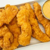 Chicken Tenders With Fries (D) · 5 pieces of breaded all white meat chicken tenders with choice of dipping sauce: 
Ketchup
Ho...