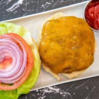 Roots Cheeseburger (D) · Double 4 oz beef patties
Sharp cheddar cheese
Tomato
Shaved red onion
Boston lettuce
Toasted...