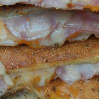 Ham & Cheese · Smoked ham, Cheddar, white American.