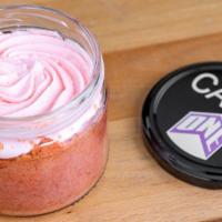 Strawberry · Made from freshly harvested strawberry's and topped with a strawberry infused butter cream f...