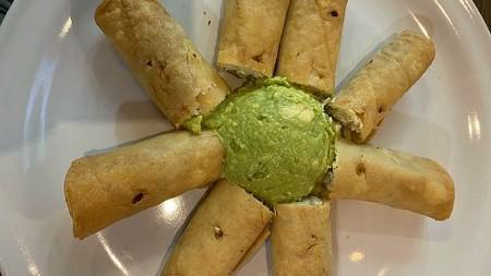 Taquitos · Shredded Beef rolled in 3 Crispy Corn Tortillas with a side of Mexican Avocado Sauce.