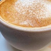 Cappuccino · double shot of espresso, steamed milk, foamed milk