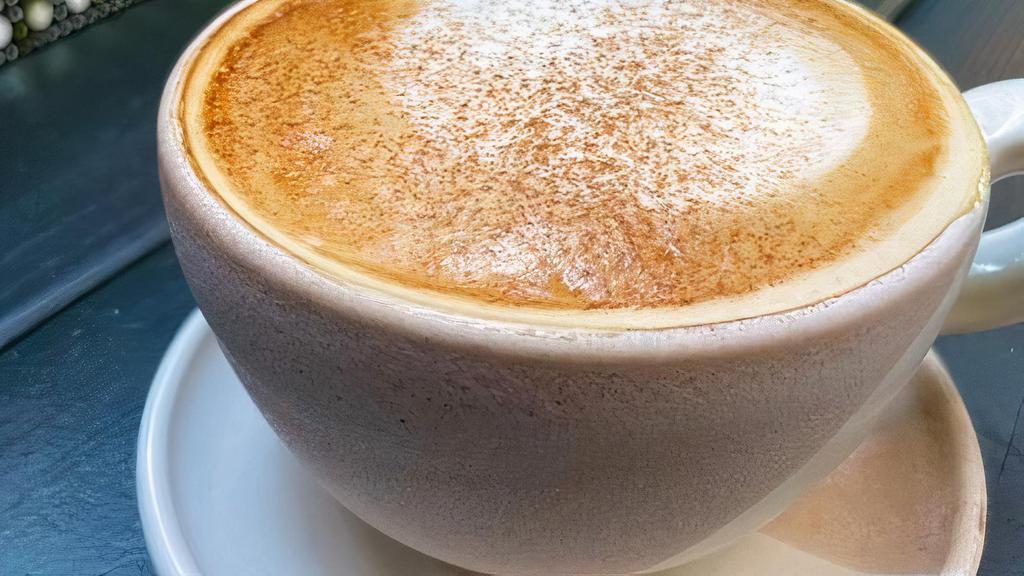 Cappuccino · double shot of espresso, steamed milk, foamed milk