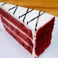 Red Velvet · A red hued chocolate layer cake, filled and iced with a smooth cream cheese frosting, finish...