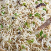 Jeera Rice · Fried rice cooked in a special pan with mixed vegetables and cumin seeds.