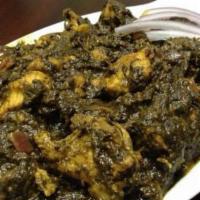 Gongura Chicken (Upon Availability) · Andhra Style chicken cooked with in gongura sauce and spices.
