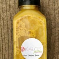 Orange Spice · Made with oranges, apples, turmeric, lemon, and cayenne pepper