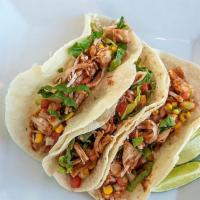 Oz Jackasada Tacos · Low Calorie Option (618). 3 doubled corn tortillas with a savory blend of smoky Adobo Jackfr...