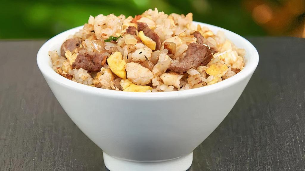 Hibachi Beef* Rice 24 Oz.  · The original Benihana classic. Grilled beef, rice, egg and chopped vegetables.