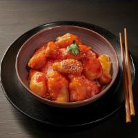 Sweet Sour Chicken · Breast of chicken deep-fried in batter served w.a classic sweet and sour sauce.