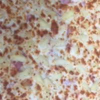 Hawaiian Pizza (18” X-Large Pizza) (16 Slices) · Canadian bacon, pineapple and extra cheese.