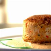 Crab Cake · Served with our signature remoulade sauce.