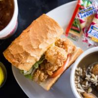 Rc Po-Boy Special · Half fried seafood po-boy, cup of gumbo & drink.