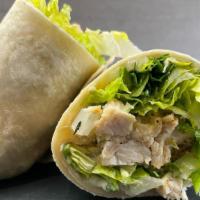 Chicken Ceasar Wrap · Grilled chicken breast with mozzarella&a caesar dressing wrapped in a warm pita