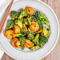 Shrimp With Broccoli Dinner · Served with steamed rice.