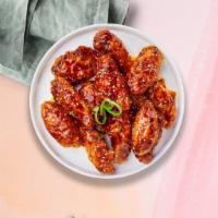 K'Town Bbq Wings · Breaded or naked fresh chicken wings, fried until golden brown, and tossed in korean BBQ sau...