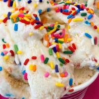 Hard Serve Ice Cream Cup · Scooped Ice Cream With Your Favorite Toppings, Cereal, & Drizzle Sprinkled On Top!