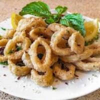 Fried Calamari · Tender Calamari Served with Lemon & Your Choice of Marinara or fra Diavolo.