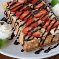 Sweet Waffle · Build your own sweet waffle, pick two ingredients, one sauce.