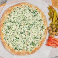 Parsley With Cheese · Akkawi cheese with parsley.