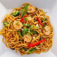 Lomein · Chinese style stir fried noodles in soy sauce.