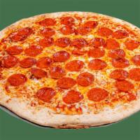 Pepperoni Pizza 16 Inch · Contains: Pepperoni 40 slices, Marinara Sauce, Mozzarella, 16'