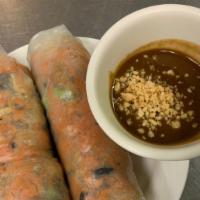 Fresh Vegetarian Spring Rolls (Goi Cuon Chay) · Vegetarian spring roll (2 pieces).