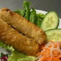 Fried Vegetarian  Egg Rolls (Cha Gio Chay) · Vegetarian egg roll (2 pieces).