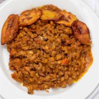 Mixed Beans · Beans with choice of meat, and a side of plantains (EWA riro-savory and sweet refried style ...