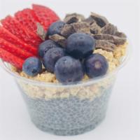 Chia Pudding - Delivery · House Blue Majik Chia Pudding + Granola + 2 Fruits + 1 Superfood Topping