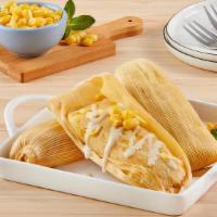 Tamal De Elote · frech corn tamale. served with small side of sour cream