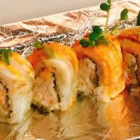 Charlie'S Roll · (In) crab mix, cucumber, avocado. (Out) salmon, tilapia, spicy mayo, ponzu sauce, eel sauce,...