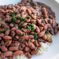 Red Beans & Rice · Stewed red beans & scallion rice