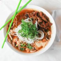 Pho Lewis Pork Special · Hot and spicy pork noodle soup.