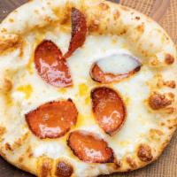 Pepperoni Bite · Pepperoni & Cheese on a fresh baked 4 inch dough.