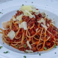 Spaghetti Bolognese · signature homemade bolognese sauce