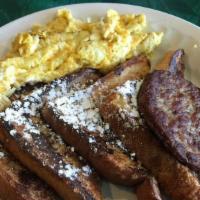 French Toast With Meat & Eggs · 