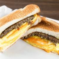 Scrapple, Egg & Cheese Sandwich · Scrapple, two eggs, and cheese served on your choice of bread