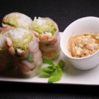Spring Rolls · Classic Vietnamese Salad Roll.
Char Siu (bbq Pork), shrimp, vermicelli, sliced lettuce, and ...