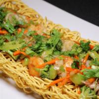 Chow Mein · Thin egg noodles, broccoli, beansprouts, onions woked with your choice of proteins.