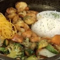 Hibachi Shrimp · Come with stir fried veggies and steamed rice or fried rice.