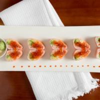 Pink Lady · Hot and spicy. Spicy tuna, spicy crab cucumber avocado pink soy paper served chef sweet hear...