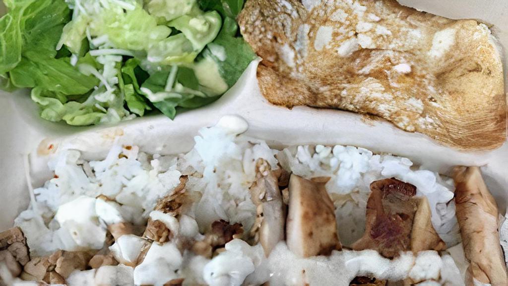 Grilled Chicken Inasal · Signature aromatics grilled chicken, distinctive flavor that makes it so succulent, fried egg and side of romaine heart lettuce with simpol dressing & parmesan cheese