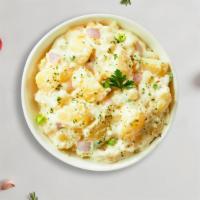 Mashed It Up · Mashed Idaho potatoes cooked, seasoned with garlic, butter, and topped with crispy bits of b...