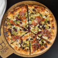 Foodie (No Sauce, No Problem) · Prosciutto, brussels sprout, crushed walnut, house blend cheese, and cranberry goat cheese o...
