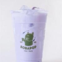 Taro Milk Tea · Non-caffeinated, a customers' favorite. Rich and creamy, BoBaPOP branded taro powder is made...